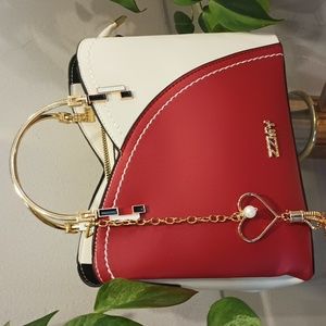 ❤️ Cute Crossbody Purse/ Satchel Red and White